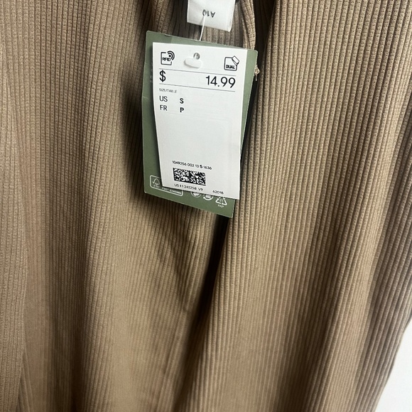 H&M Nude Mini Ribbed Dress - Picture 6 of 6